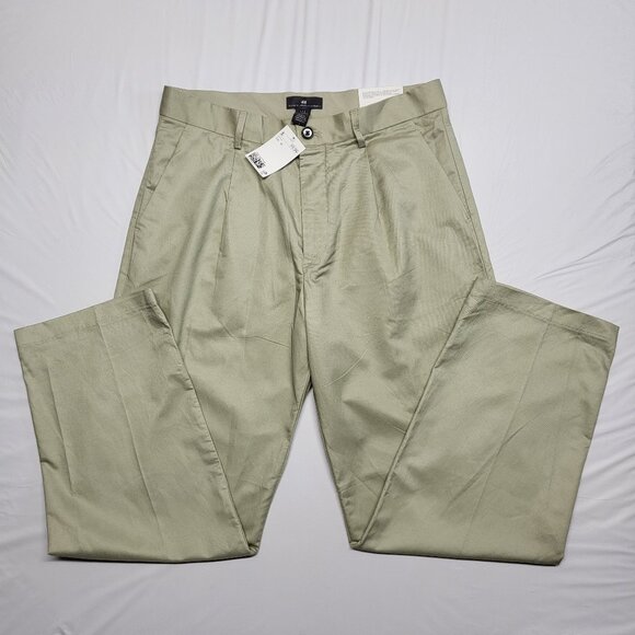 H&M Mens Pants Relaxed Fit 31 X30 Cotton Lyocell Linen NWT - Picture 1 of 16